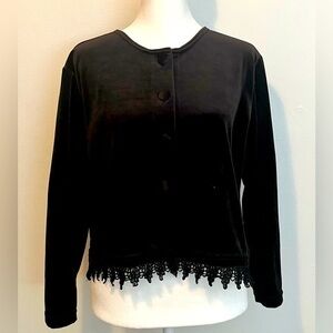 Vintage 90s cropped jacket with lace detail